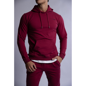 Hard Hitters Slim Fit Terry Hoodie Burgundy