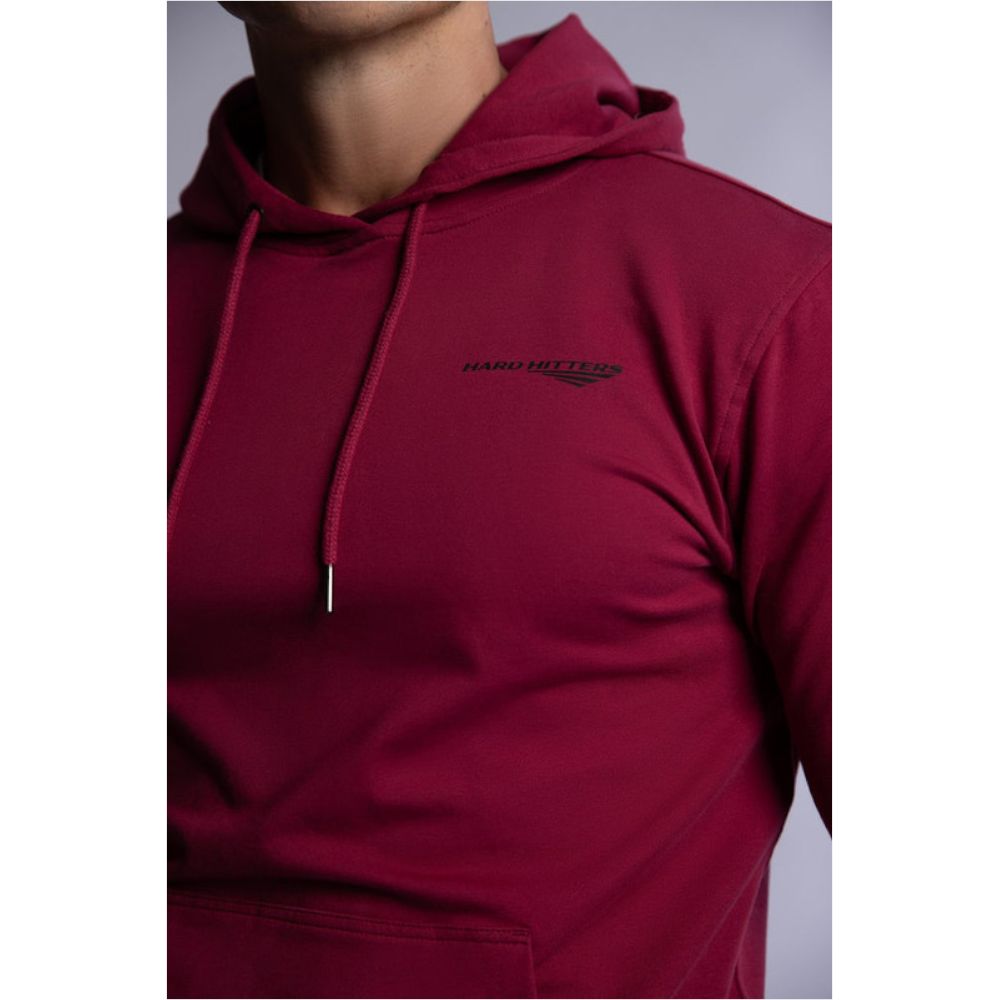 Hard Hitters Slim Fit Terry Hoodie Burgundy