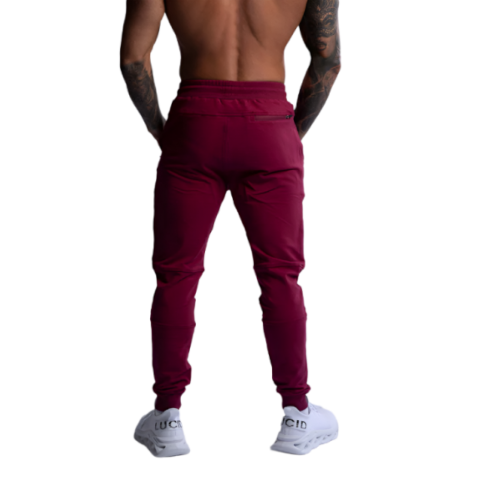 Hard Hitters Slim Fit Terry Joggers Burgundy