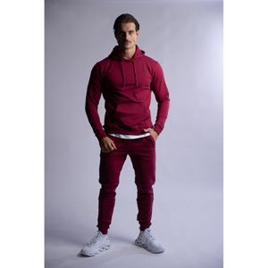 Hard Hitters Slim Fit Terry Joggers Burgundy