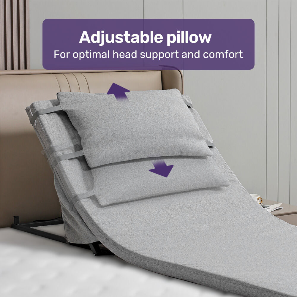 Equipmed Electric Bed Backrest And Leg Adjustment German Engineered Power Lifting With Remote Control Grey