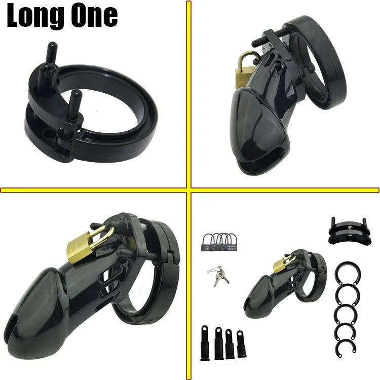 Plastic Male Chastity Locking Cock Cage Bondage Kink Fetish Restraints