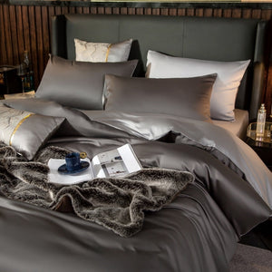 Duvet Comforter Set Double Egyptian Cotton Thick Blanket Bedspread 4 Piece