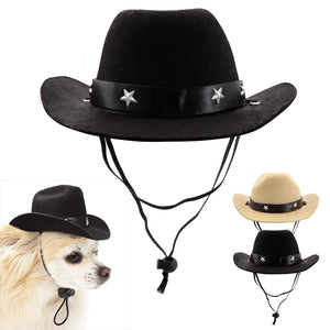 Small Medium Dogs Adjustable Cute Cowboy Pet Hat