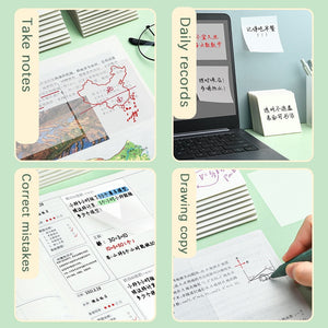 Waterproof Transparent Sticky Notes Memo Pad Stationery For Office And School Use