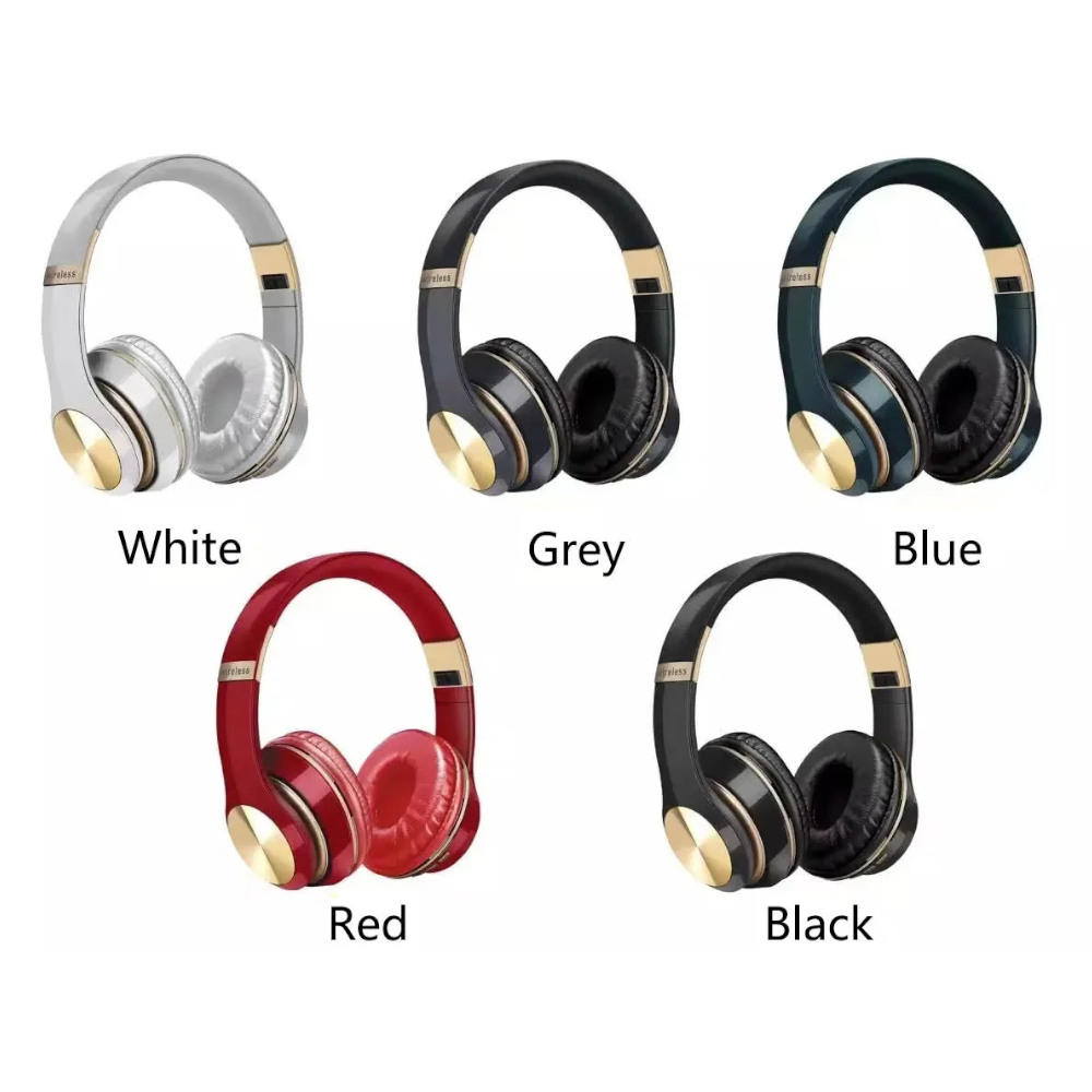 Headphone Grey T5 Bluetooth Wireless Noise Canceling Microphone Headsets