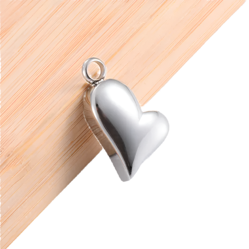 Veile Studios Heart Keepsake Stainless Steel Urn Necklace Pendant For Pet Ashes And Accessories