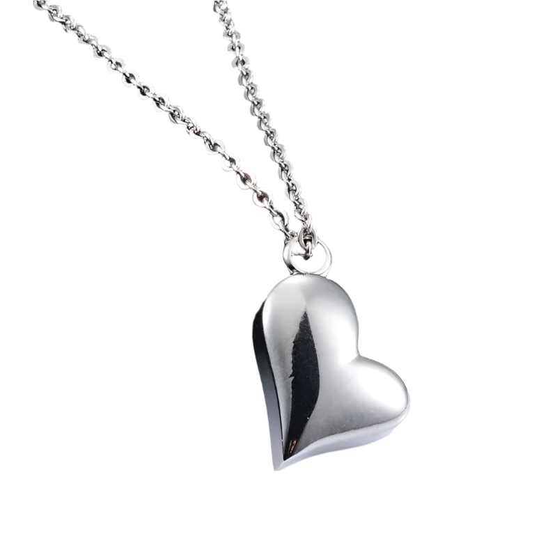 Veile Studios Heart Keepsake Stainless Steel Urn Necklace Pendant For Pet Ashes And Accessories