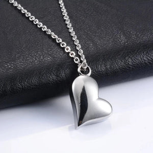 Veile Studios Heart Keepsake Stainless Steel Urn Necklace Pendant For Pet Ashes And Accessories