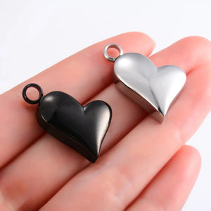 Veile Studios Heart Keepsake Stainless Steel Urn Necklace Pendant For Pet Ashes And Accessories