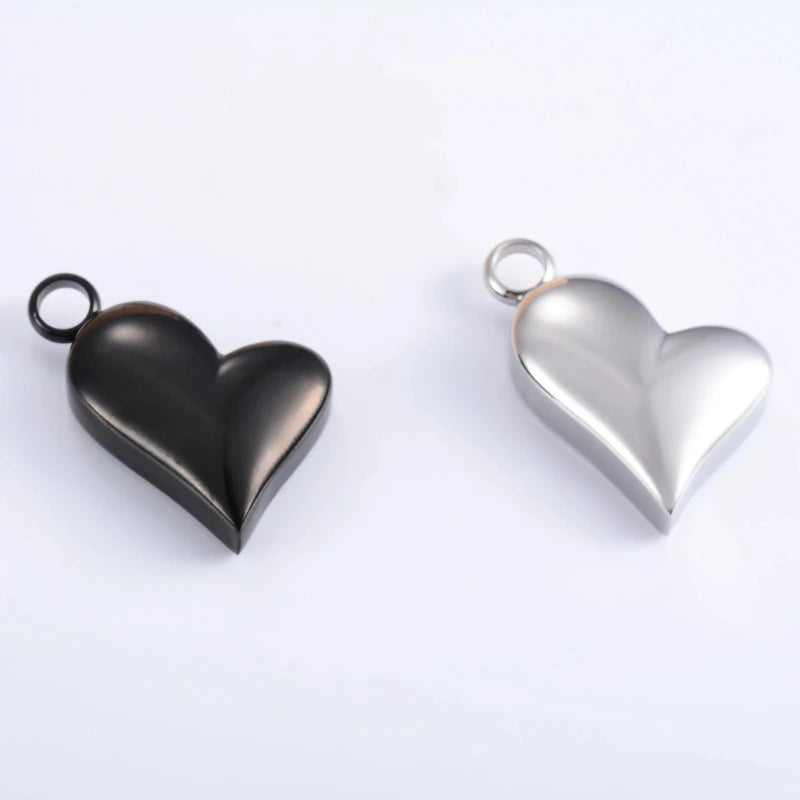 Veile Studios Heart Keepsake Stainless Steel Urn Necklace Pendant For Pet Ashes And Accessories