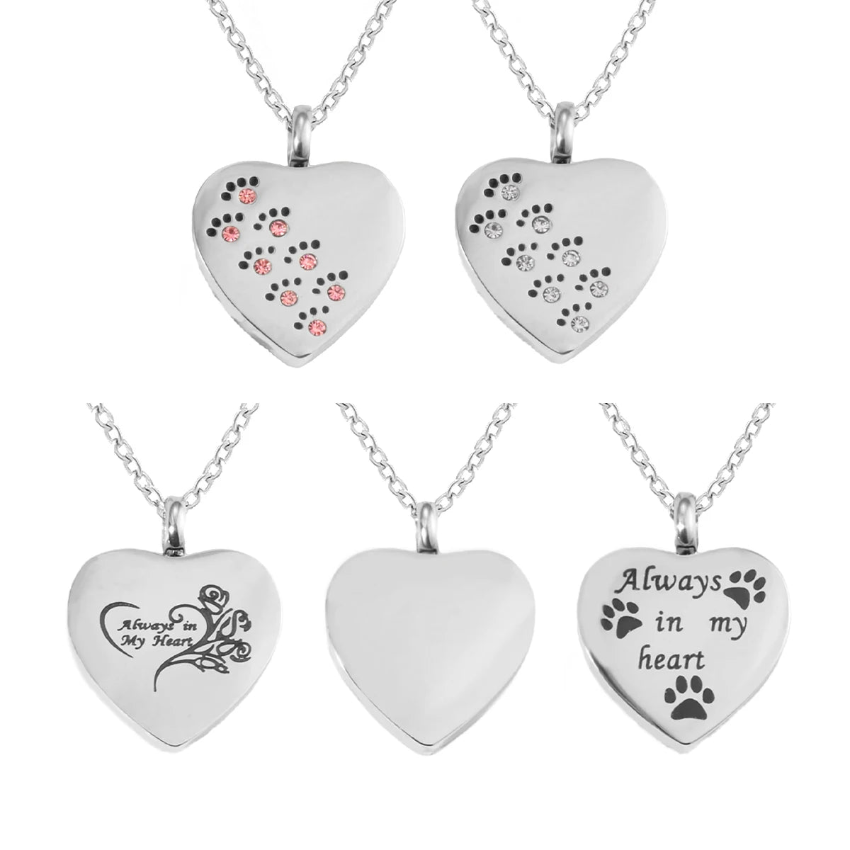 Veile Studios Heart Shaped Urn Necklace For Ashes Stainless Steel Jewelry Keepsake Gift