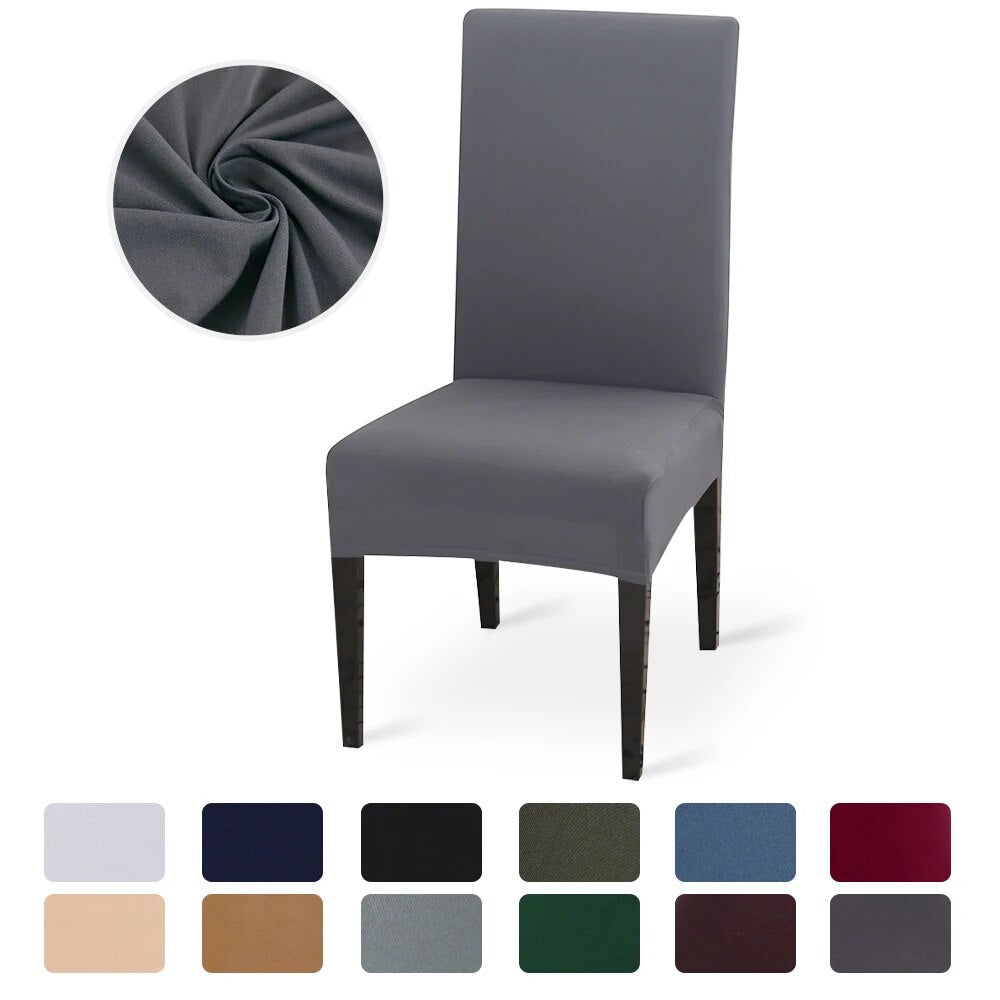 Chair Cover Beige Anti Dirt Waterproof Elastic Material For Dining Room Kitchen