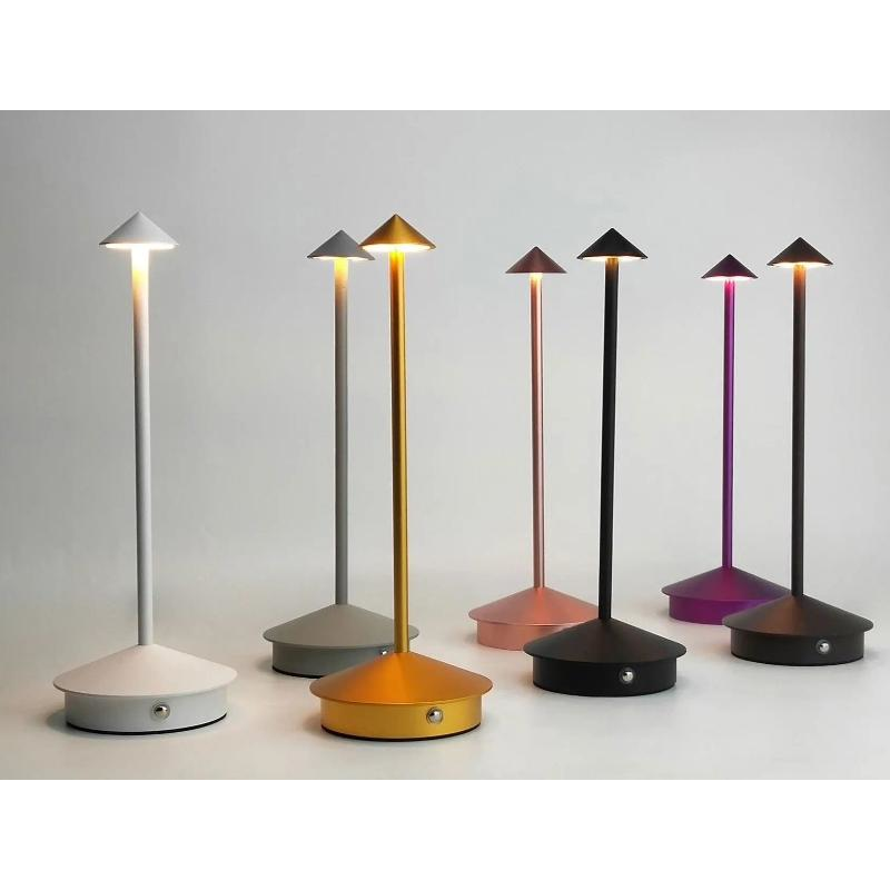 Hotel Lightning Lamp Black Type C Rechargeable Table For Garden Lighting