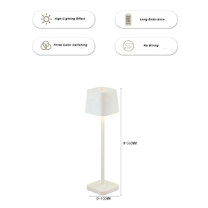 Lightning Rechargeable Black Touch Sensor Table Lamps For Decor
