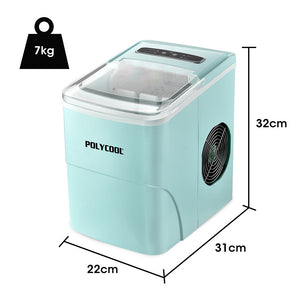 Polycool 2L Ice Cube Maker Machine Automatic With Control Panel Green