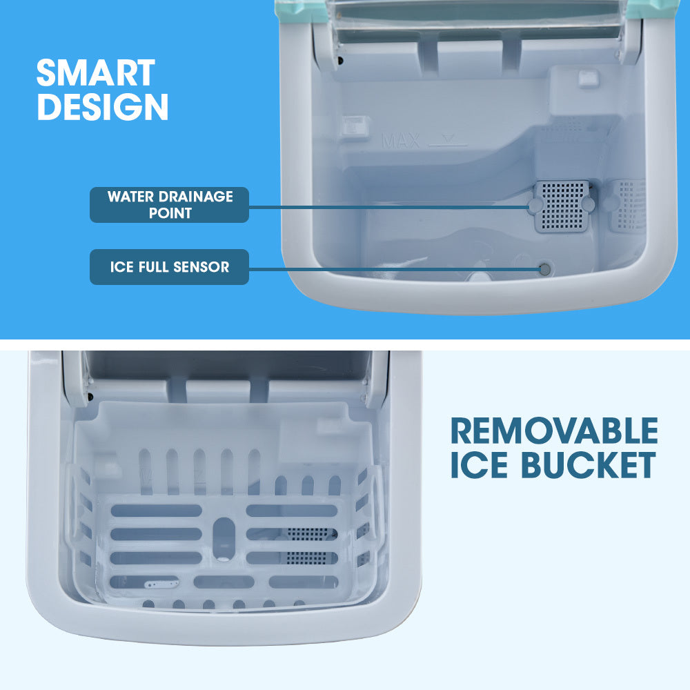 Polycool 2L Ice Cube Maker Machine Automatic With Control Panel Green