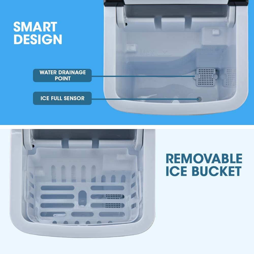 Polycool 2L Ice Cube Maker Machine Automatic With Control Panel Red