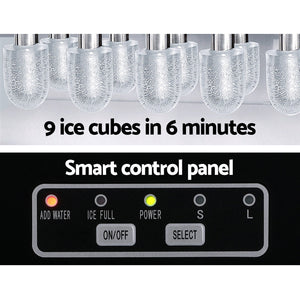 Devanti 12Kg Ice Maker Machine W/Self Cleaning Silver