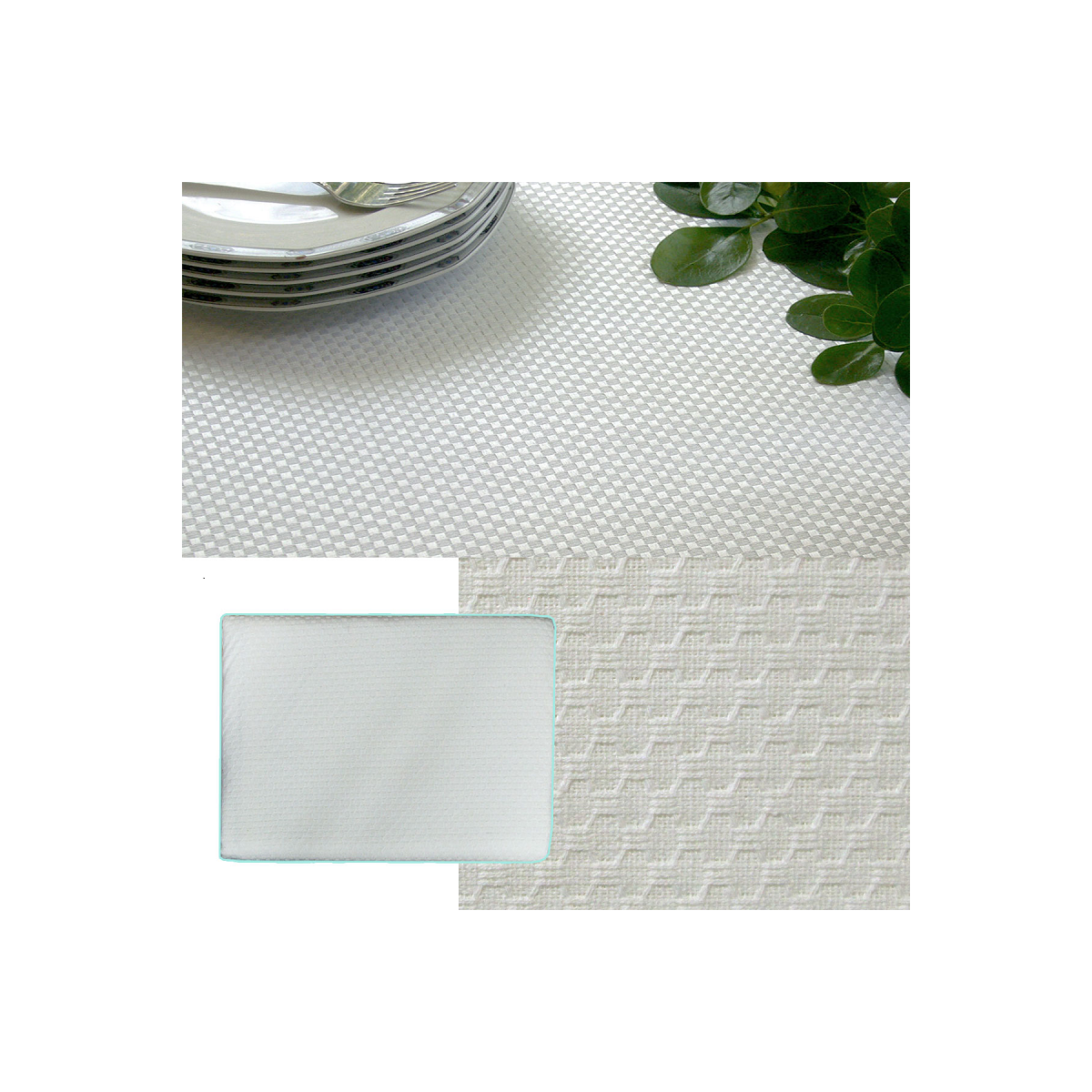 Invitation Prestige Cotton Rich Jacquard Off White Table Cloth 180 X Cm