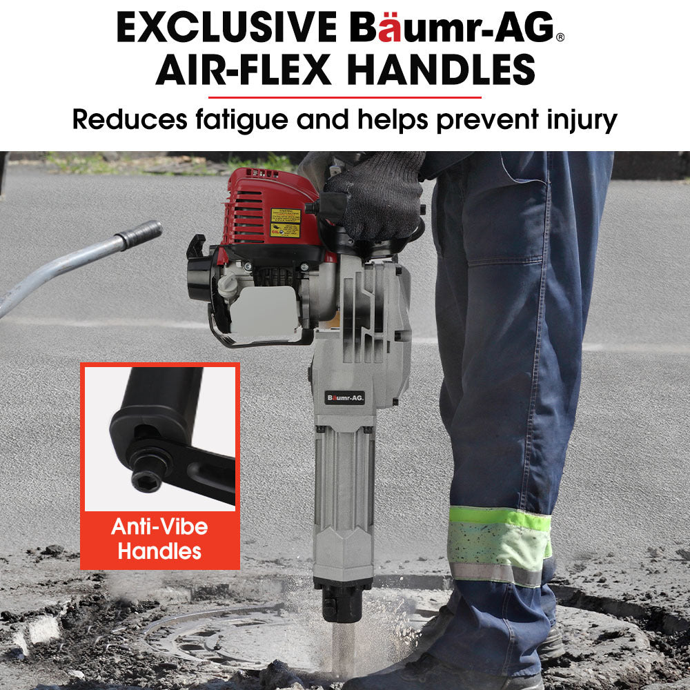 Baumr Ag Baumr-Ag 4 Stroke Petrol Jackhammer With 2 Chisels Carry Bag