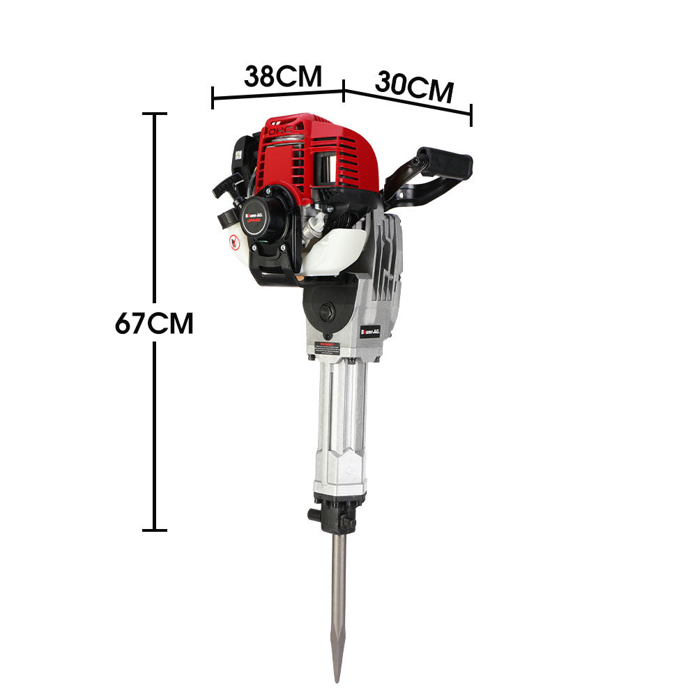 Baumr Ag Baumr-Ag 4 Stroke Petrol Jackhammer With 2 Chisels Carry Bag