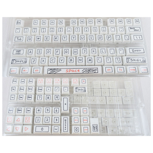 Keycap Keyboard White Notes Theme 125 Anime Keys Mechanical Keycaps For Keyboards