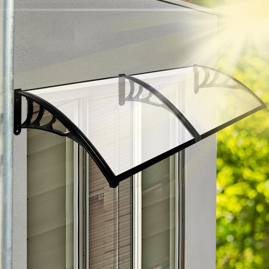 Mountview Door Awning Outdoor 1M X 2.4M Transparent 1X2.4M