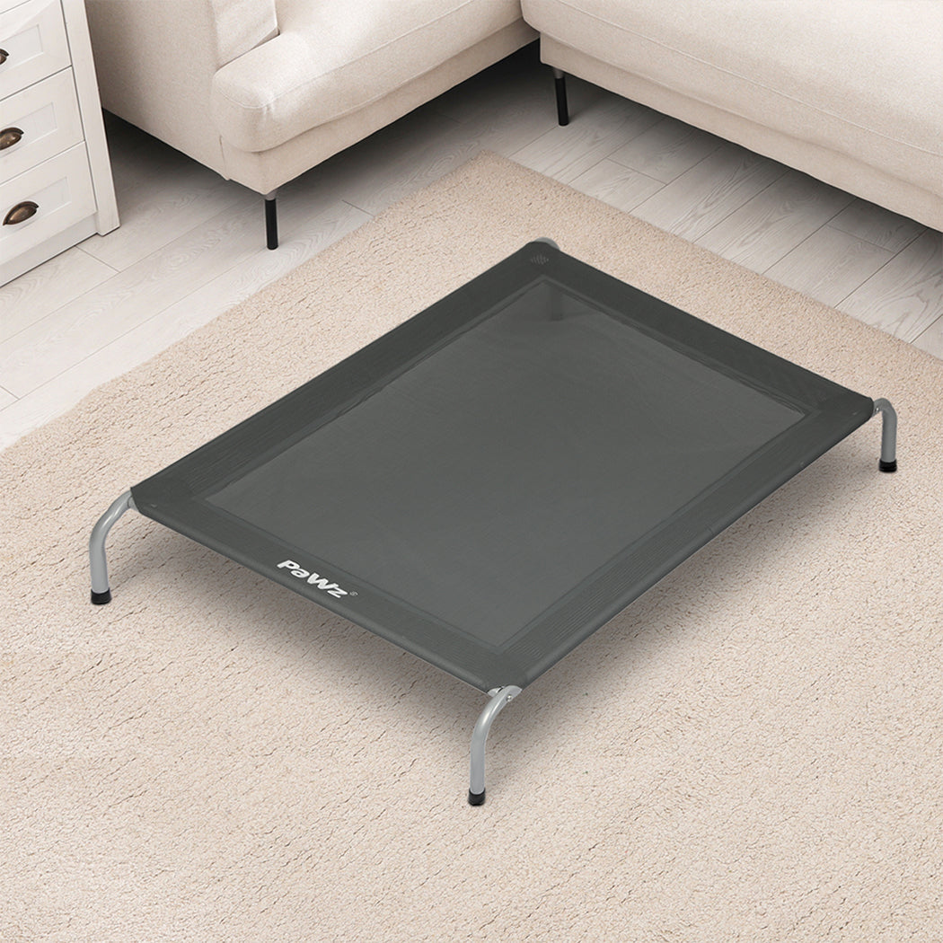 Pawz Elevated Trampoline Pet Bed Dog L Grey Large