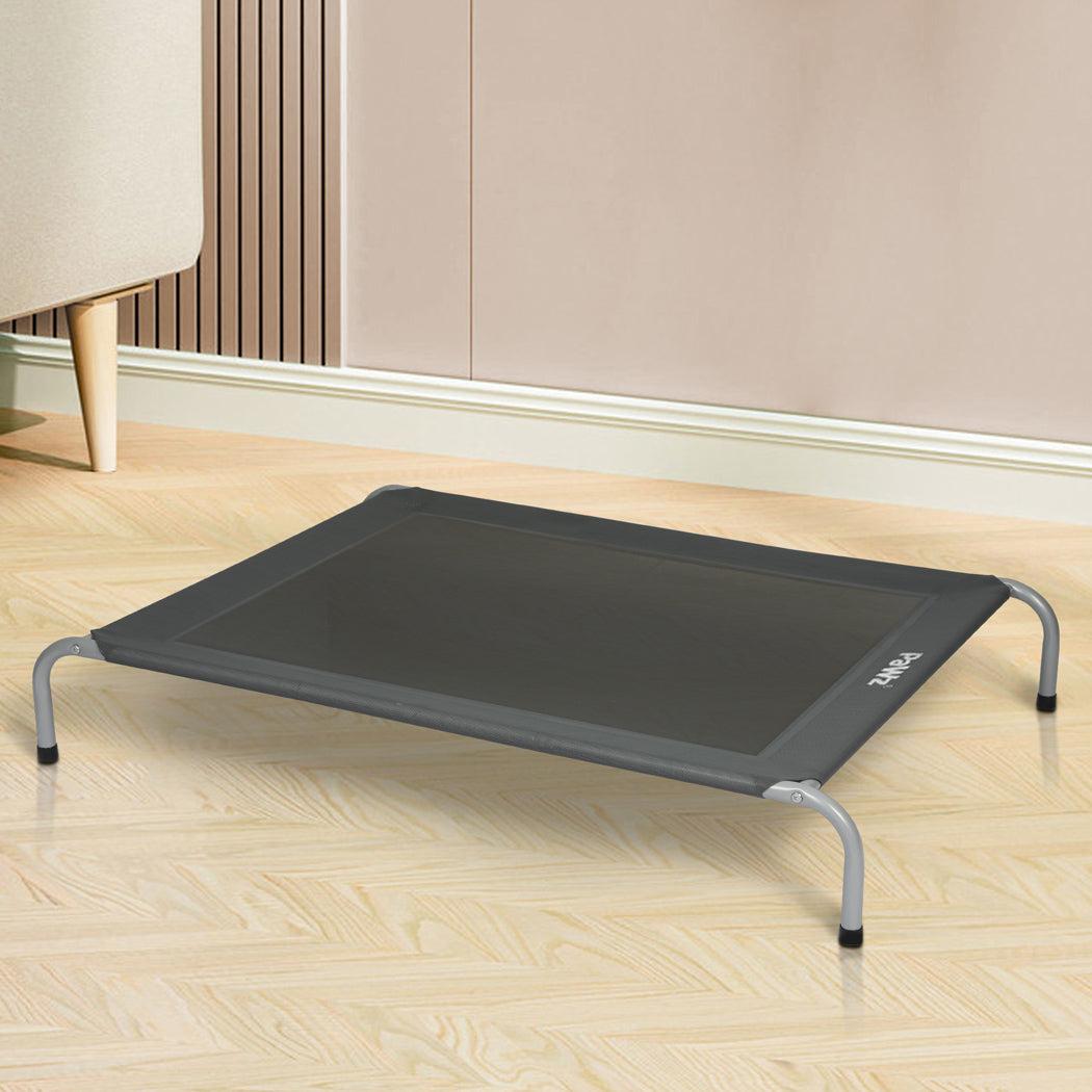 Pawz Elevated Trampoline Pet Bed Dog L Grey Large