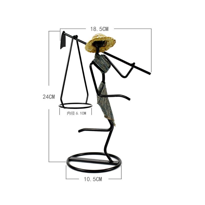 Long Golden Dress Modern Iron Art Candle Holder Stylish Decorative Stand For Living Room Dining And Study