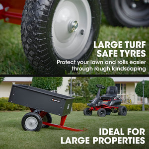 Baumr Ag Baumr-Ag 270Kg Capacity Metal Dump Cart For Ride On Mower
