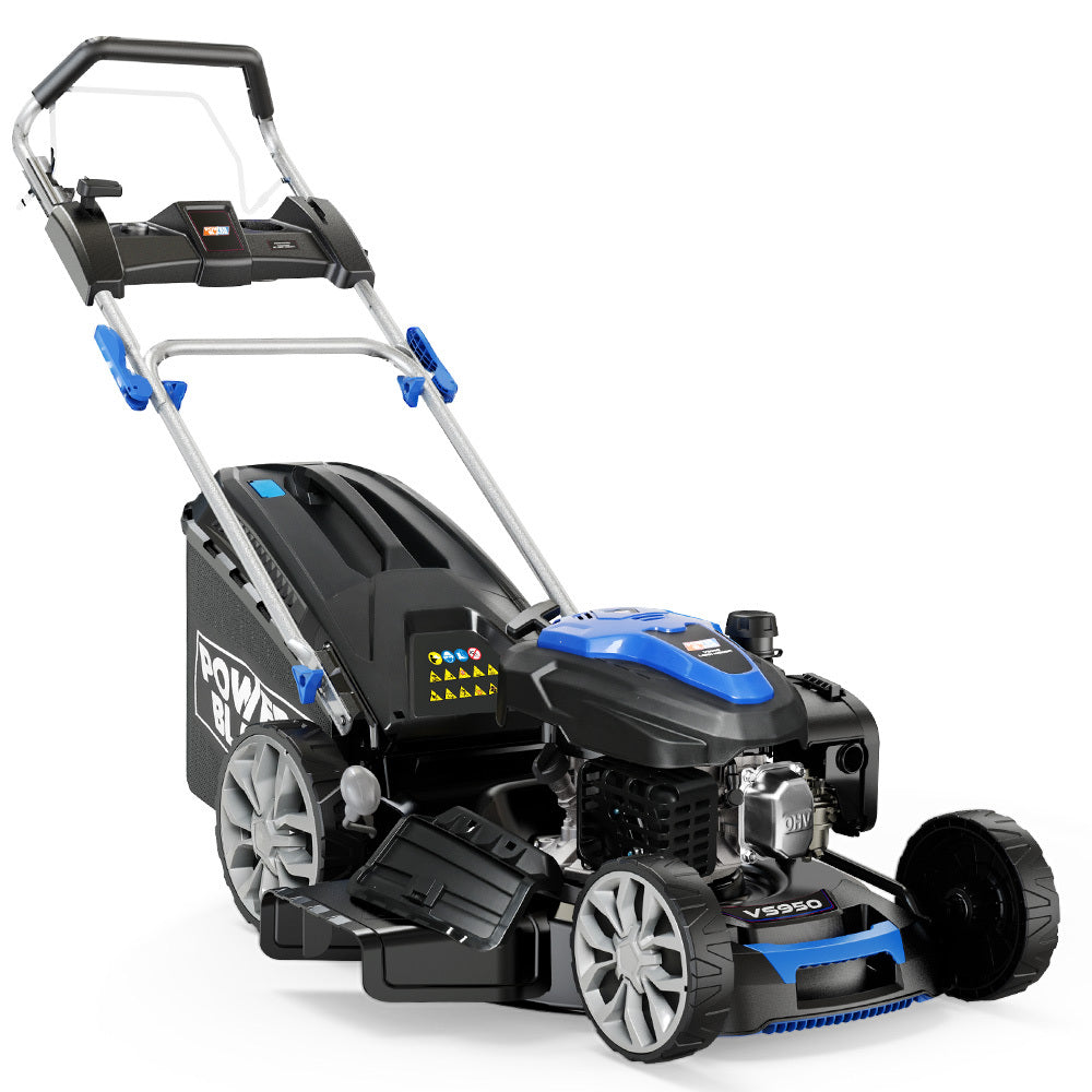 Powerblade 20' 200Cc Self Propelled Lawn Mower Electric Start 7 Height Steel Deck Wash Port Ohv 4 Stroke Petrol Vs950