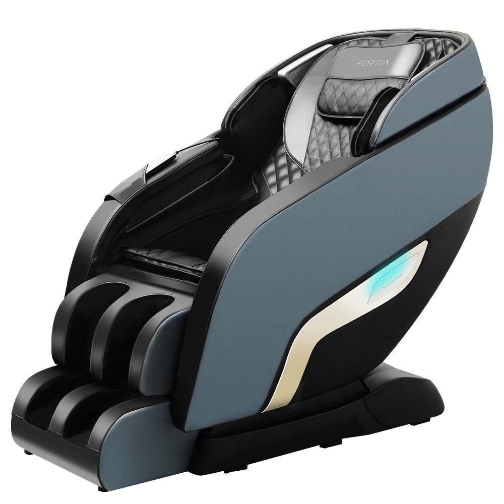 Fortia Electric Full Body Gravity Massage Recliner Chair With Heat And Bluetooth Black/Blue