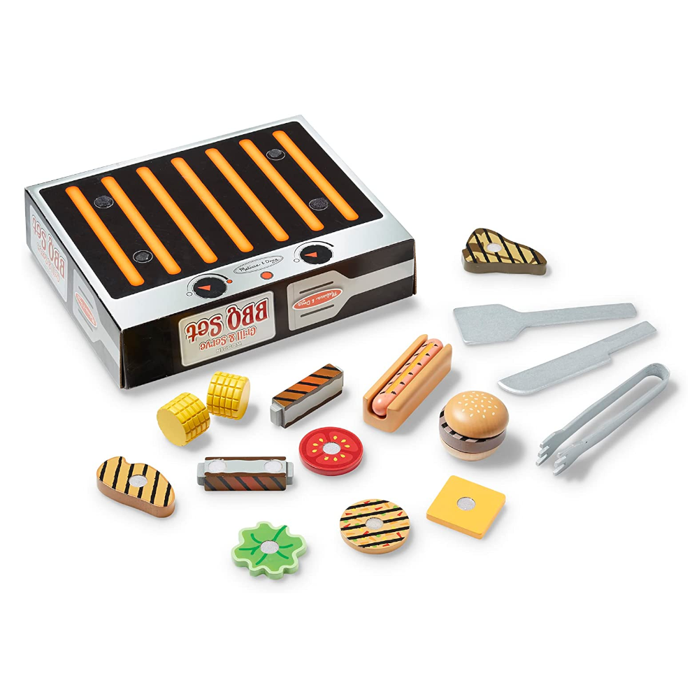 Melissa & Doug Wooden Grill Serve Bbq Set