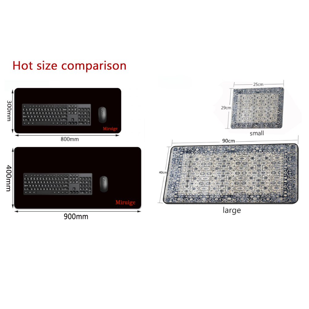 Mouse Pad Light Gray 400 By 800 3 Millimetres Persian Rug Gaming Computer