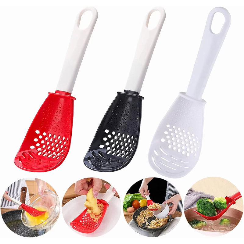 Multifunctional Slotted Spoon Cooking For Grinding And Stir Frying Kitchen Gadget