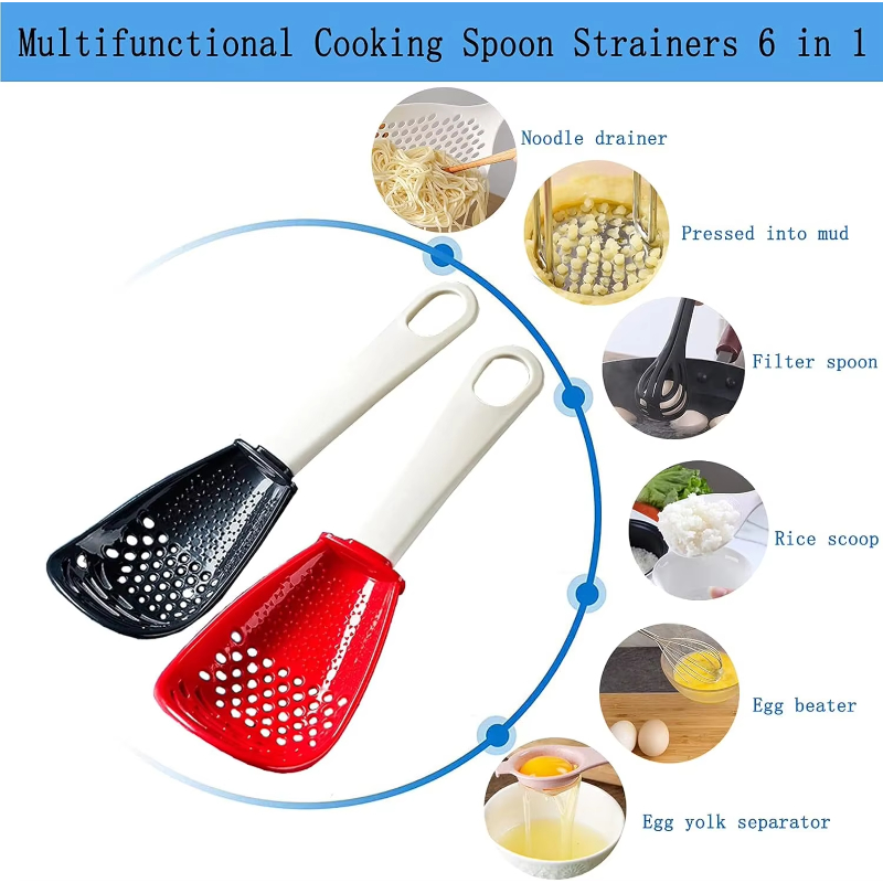 Multifunctional Slotted Spoon Cooking For Grinding And Stir Frying Kitchen Gadget