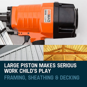 Unimac Construction Framing Nail Gun - Heavy Duty Air Nailer Pneumatic