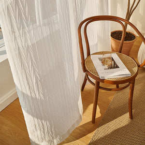 Curtain White 300 Centimetre X 250 Sheer Transparent Line