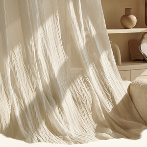Curtain White 300 Centimetre X 250 Sheer Transparent Line