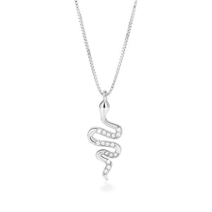 Veile Studios Fashion Lady Snake Pendant Necklace With Zirconia Stylish Party Accessories