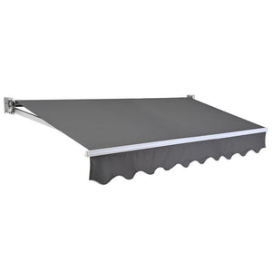 Shade Shield 3X2.5M Retractable Folding Arm Awning Powder Coated 6063 Aluminium With Hand Crank For Outdoor Patio