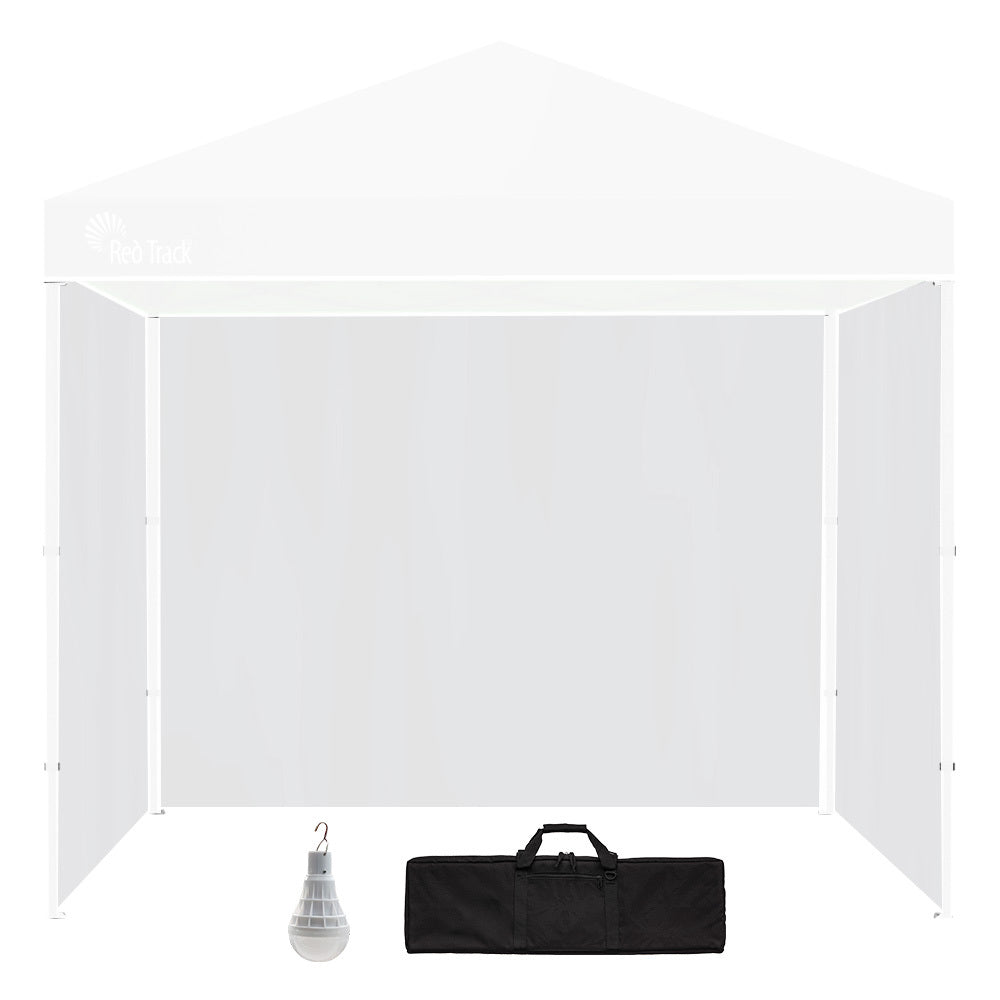 Red Track Accessory Pack For 3X3m White Gazebo Includes Walls Carry Bag Rechargeable Usb Lamp