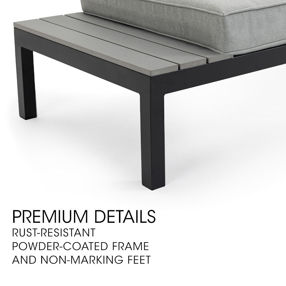 Fortia 4 Pc Outdoor Furniture Setting Seater Lounge Chairs And Side Tables Outdoors Garden Patio