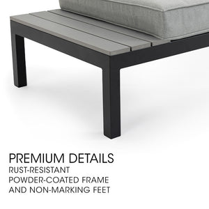 Fortia 4 Pc Outdoor Furniture Setting Seater Lounge Chairs And Side Tables Outdoors Garden Patio