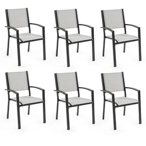Fortia 6Pc Outdoor Dining Chair Set Outside