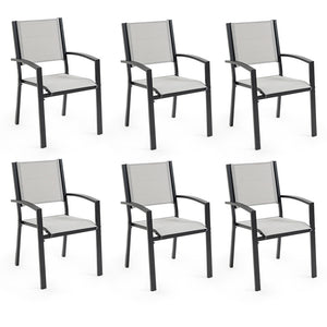 Fortia 6Pc Outdoor Dining Chair Set Outside