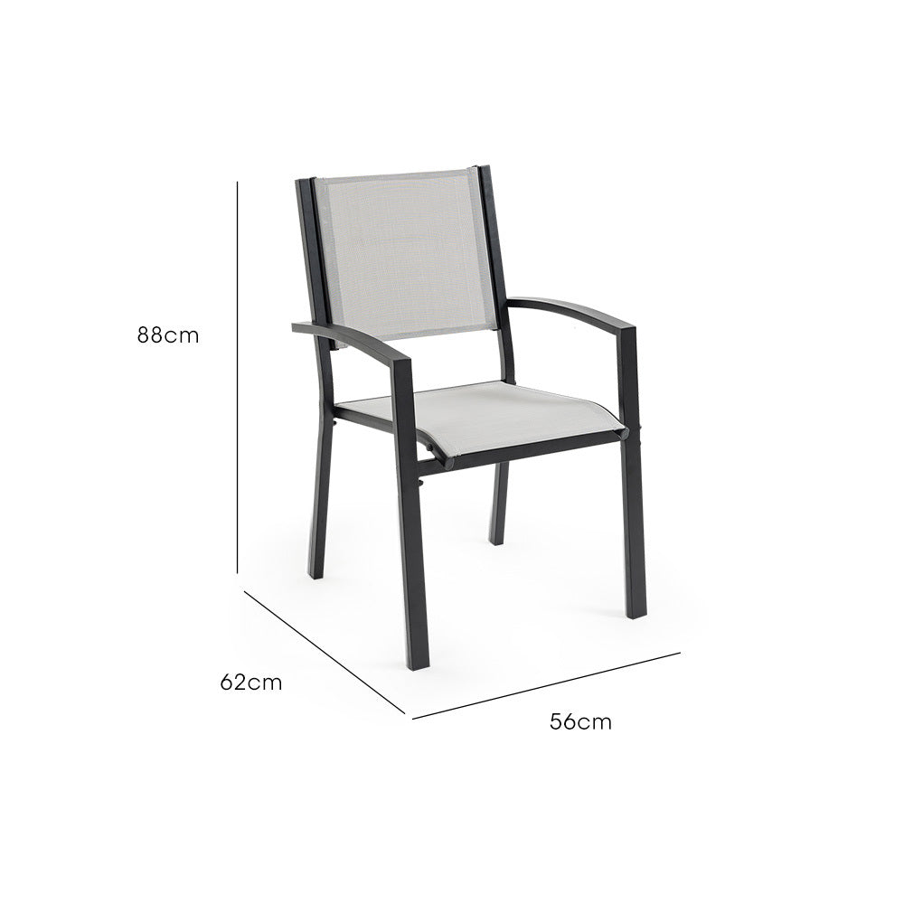 Fortia 6Pc Outdoor Dining Chair Set Outside