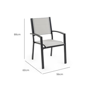 Fortia 6Pc Outdoor Dining Chair Set Outside